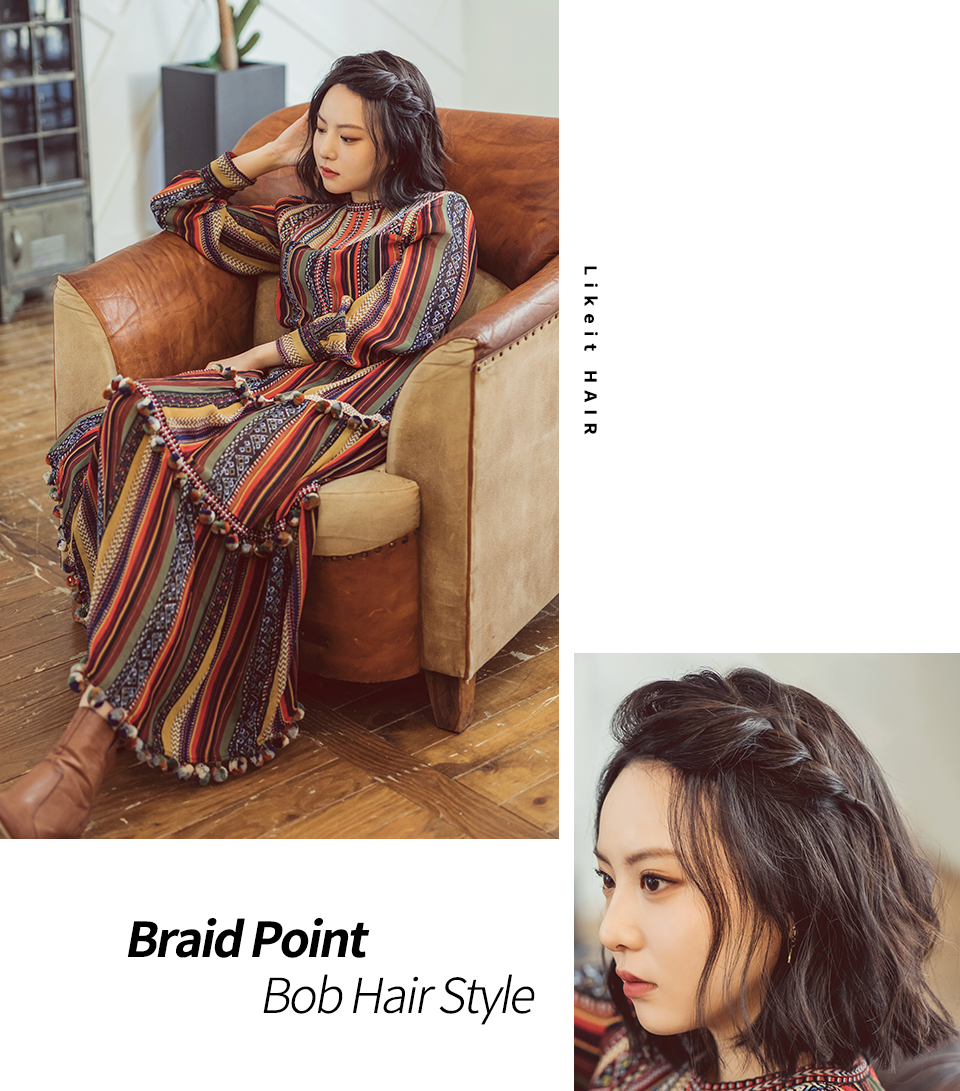 Braid Point Bob Hair Style