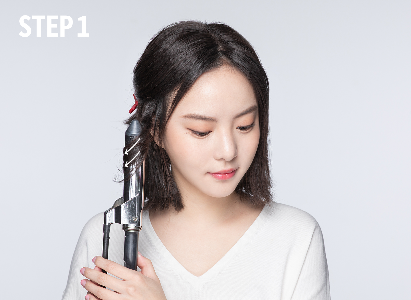 브레이드 포인트 단발 스타일링 하는 방법 1