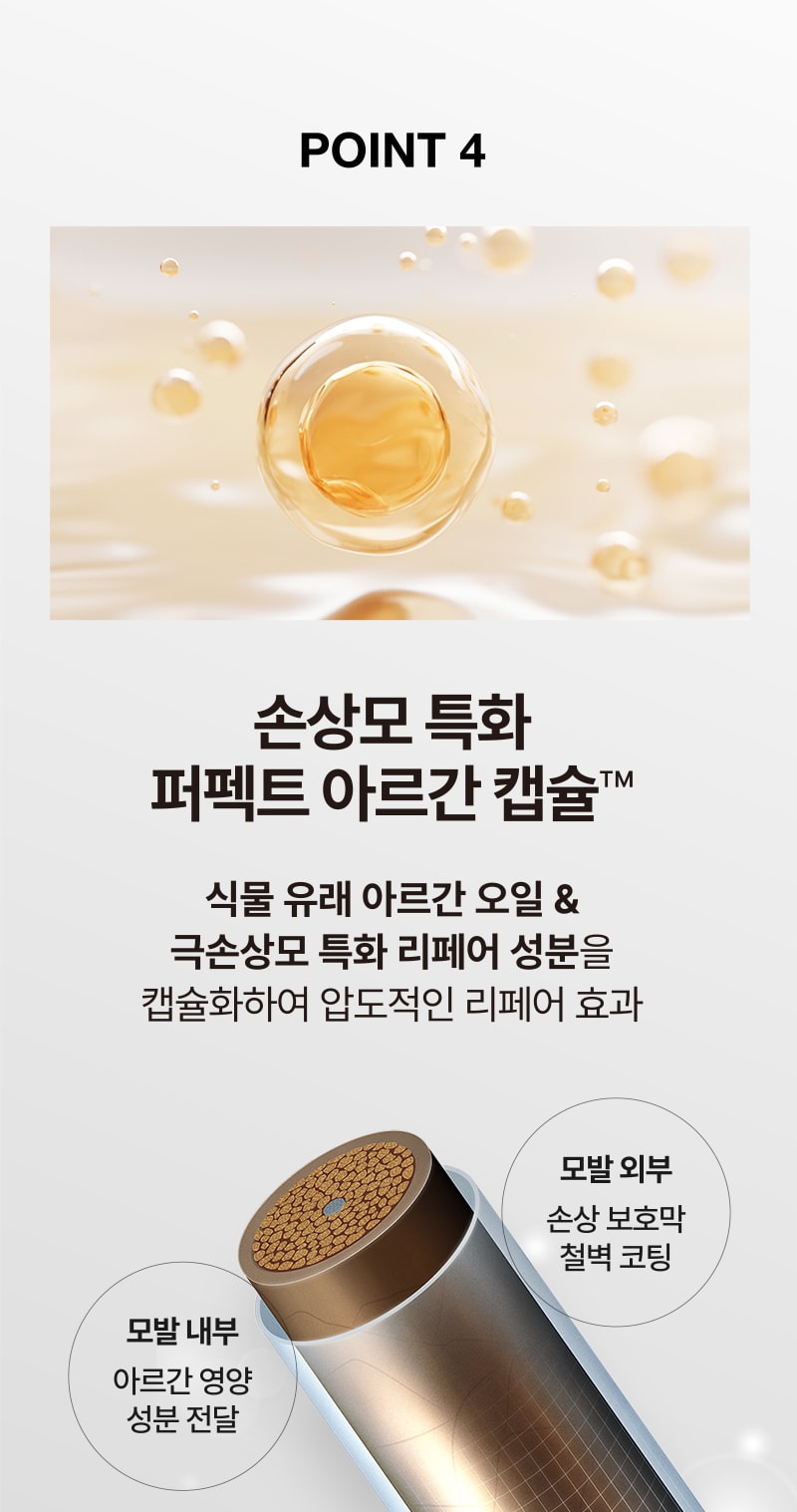 미쟝센 퍼펙트 아르간 캡슐 리페어 헤어 마스크