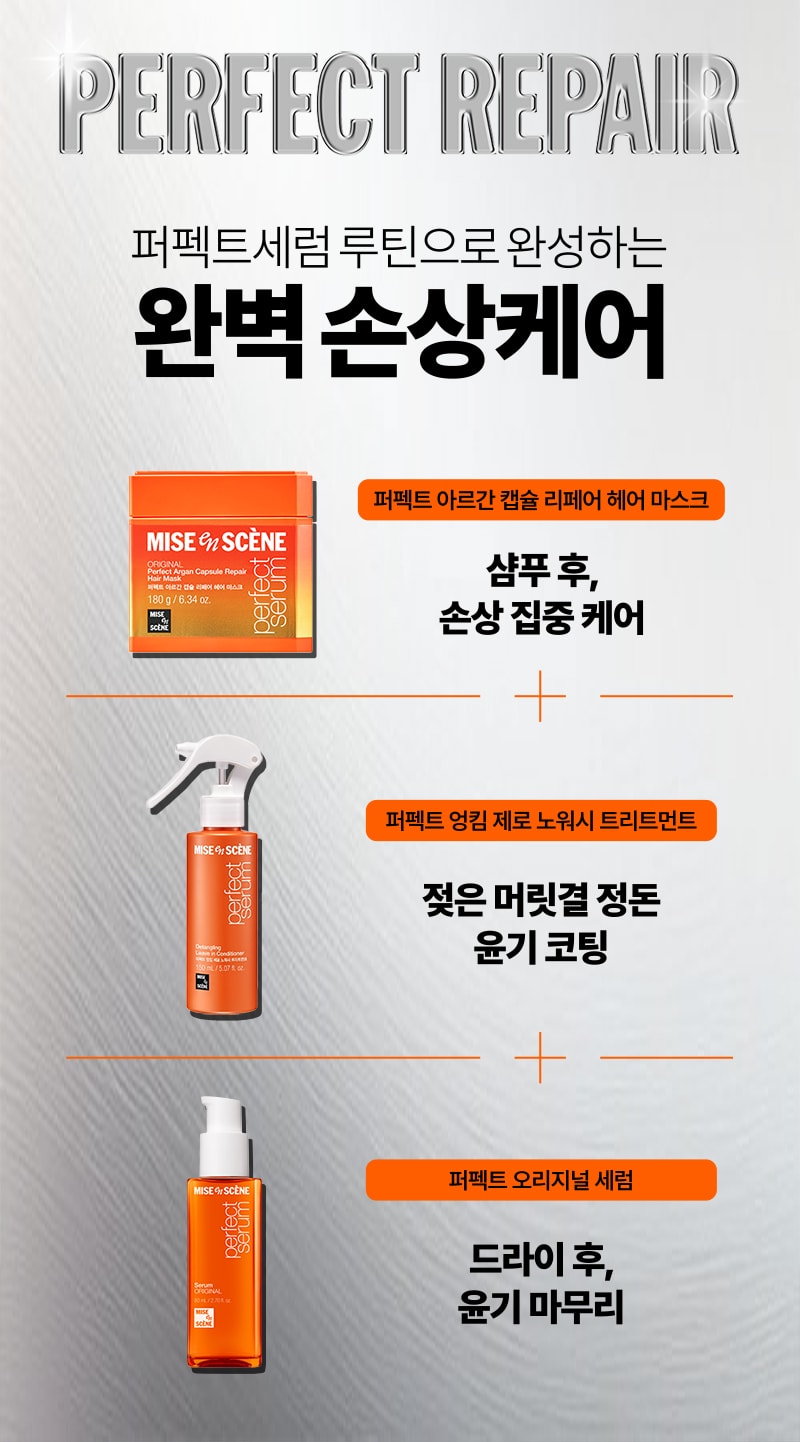미쟝센 퍼펙트 아르간 캡슐 리페어 헤어 마스크