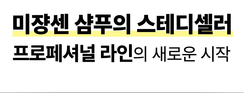 미쟝센 샴푸의 스테디셀러 프로페셔널 라인의 새로운 시작