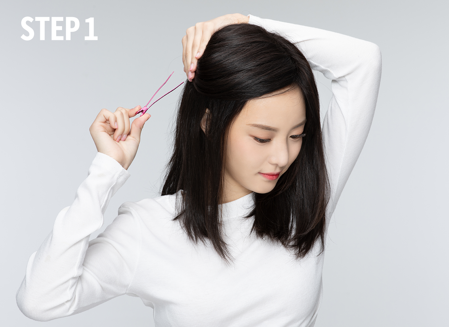 how to C-Curl Hair Style 1