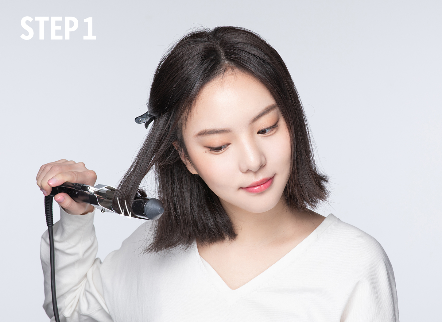 how to Mixed Curl Wave Hair Style 1
